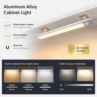 Lámpara LED Recargable con Sensor de Movimiento y Logotipo Personalizado, Luz Inalámbrica Bajo Mueble para Mesita de Noche, Cocina, Armario, Jardín y Almacenamiento