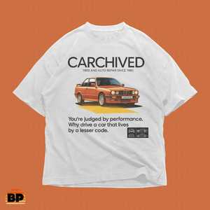 CARCHIVED T-shirt Grafica Auto Retrò Oversize Unisex Stile Vintage da Corsa Regalo per Amanti delle Auto - Product Image 2