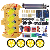 Code disque suivi de la vitesse évitement d'obstacles Bluetooth télécommande robot kit bricolage pour UNO R3 quatre roues 4WD voiture intelligente