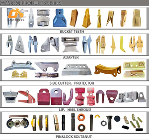 JCB Bánh Xe Backhoe Loader Xô Răng 332c4388 Máy Xúc Phụ Tùng Xô Phía Trước Răng Và Bên Máy Cắt Ripper Răng - Product Image 4