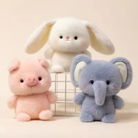 Boneka Gajah Kecil Teman Meja Grosir, Mainan Plush, Penenang, Teman Belajar Anak, Bahan Lembut Kapas PP
