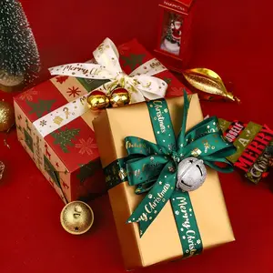 Prezzo all'ingrosso Rose Bouquet accessori materiali carte Kraft addensate nastri natalizi
