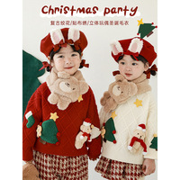 Noël Logo personnalisé hiver nouveau-né bébé garçon pull en tricot pull infantile pull tricoté pull enfants fille haut à manches longues
