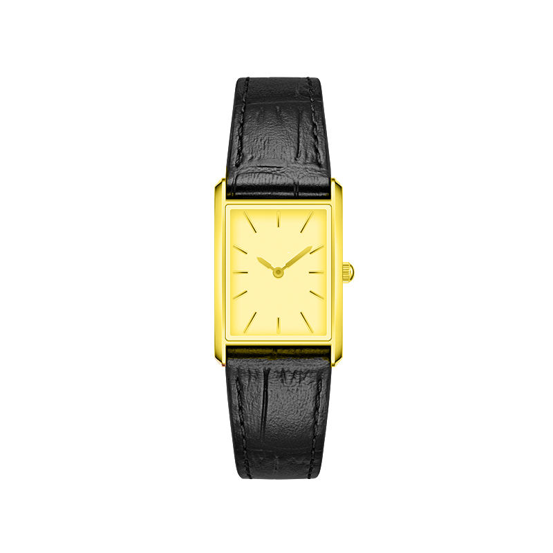 square quartz watches gold