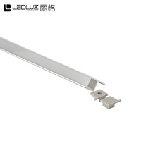 Profilé LED encastré sans cadre en aluminium pour plafond en cloison sèche 1/2, canal d'éclairage linéaire architectural commercial