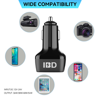 Untuk Pengisi Daya Ponsel IBD Travel Mobile 30W Adaptor Pengisian Cepat 3 Port (Qc 3.0 2 Port Usb Usb c C) Pengisi Daya Mobil Pd Earpho