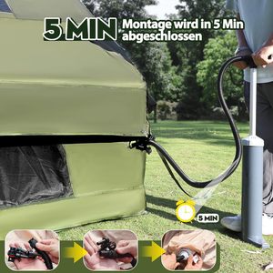 เต็นท์ลม YOLO Oxford กันน้ำ >3000 มม. แบบสองชั้น ติดตั้งง่าย สำหรับแคมป์ปิ้งหรูหรา ใช้ได้ทุกฤดู สำหรับ 1-2 คน - Product Image 5