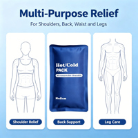 Compresse de gel chaud/froid personnalisée OEM, réutilisable pour la thérapie physique, soulagement des gonflements et de la douleur
