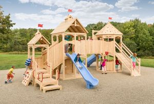 Сертифицированное коммерческое крупногабаритное деревянное игровое оборудование для детей, индивидуальный дизайн для уличных парковых аттракционов - Product Image 4