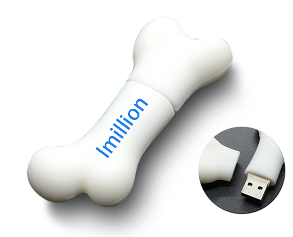 Dog Bone Usb Flash Drive, Manufacture PVC Dog Bone Shape Usb Stick With Logo Print or Embossing