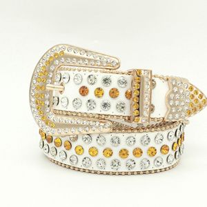 Ceinture de luxe en cuir PU BB Simon avec boucle magnétique intelligente, ornée de cristaux brillants et de strass, personnalisable 3,8 cm - Product Image 6
