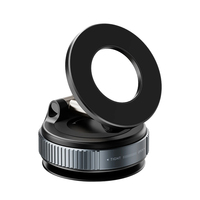 Support Téléphone Magnétique Pliable 2 en Alliage pour Bureau Mur Voiture Pare-Brise, Fixation à Ventouse à Forte Adsorption et Rotation Réglable
