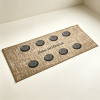 Stone Print Kitchen Runner Rug Anti-Slip Oil-Proof Stain Resistant Washable Polyester Low Pile Floor Mat Kitchen