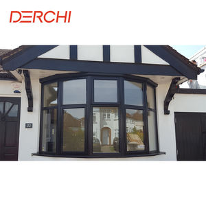 Fenêtre en saillie <span class=keywords><strong>à</strong></span> battant français en aluminium de style moderne cadre en aluminium <span class=keywords><strong>à</strong></span> double battant en verre transparent trempé ouvert pour villas - Product Image 5