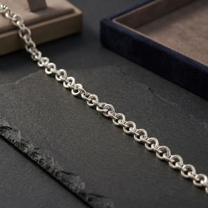 925 Silver <b>Rope</b> <b>Chain</b> Natural Stone Necklace Classic Design Unisex Everyday Wear Gift - Product Image 4