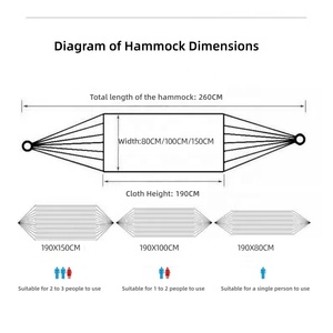 190*80cm gran oferta Costom barato cómodo fácil camas al aire libre Camping lona viaje algodón colgante senderismo jardín columpio hamaca - Product Image 4