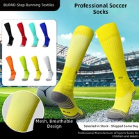 Chaussettes de football mi-mollet tricotées antidérapantes et antibactériennes pour l'entraînement, pour adultes et enfants, avec semelle épaissie en tissu éponge, idéales pour le sport transfrontalier.