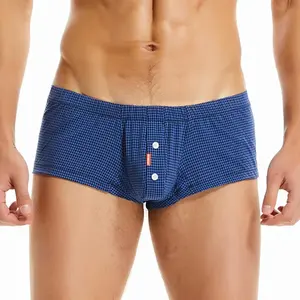 SEOBEAN Bóxer corto Ropa interior para hombre Bóxer Shorts Flecha Bragas Loungewear <span class=keywords><strong>Calzoncillos</strong></span> Pantalones cortos Plaid Hombres Sleep Bottoms - Product Image 2