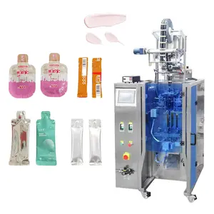 Automatic small vertical liquid makeup bag shampoo cosmetic sample sachet liquid paste packing and filling machine