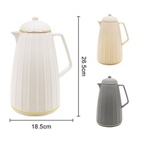 Termo Elegante de 1 Litro con Doble Pared y Revestimiento de Vidrio, Libre de BPA, Jarra Térmica de Plástico con Boquilla para Bebidas Calientes o Frías