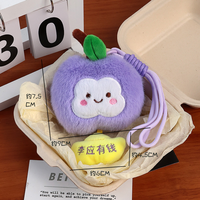 Porte-clés en peluche créatif en forme de fruits (Pomme, Mangue, Pamplemousse) pour sac à dos, cadeau, fabriqué en Chine