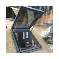 Ventana de Techo de Vidrio Templado y Aluminio Estilo Europeo, Resistente a Huracanes, con Toldo Automático Vertical para Uso Residencial
