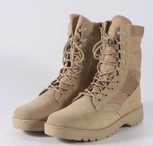 Bottes de désert en cuir de vache TSB15 USA LAMAI LAMAL avec fermeture éclair latérale, pas chères, fabriquées en Chine, bottes d'entraînement pour hommes, marques EMBOSS, légères. - Product Image 3
