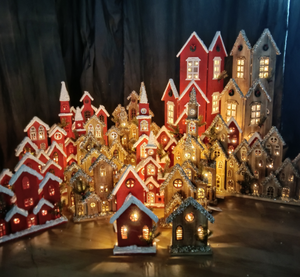 Wholesale Factory Direct LED Light-Up Wooden <strong>Village</strong> <strong>House</strong> Craft for <strong>Christmas</strong> Decoration Popular Style - Product Image 6