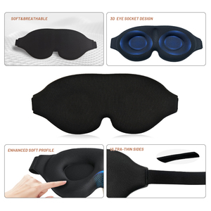 Nouveau Design Masque de Sommeil 3D en Mousse à Mémoire de Forme Composite Éponge Douce <span class=keywords><strong>pour</strong></span> Voyage et Pause Déjeuner au Travail - Product Image 2