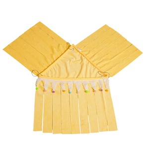 Escondite de esquina <span class=keywords><strong>para</strong></span> mascotas pequeñas con patrón de rayas, nuevo patio de recreo extraíble, cortinas cálidas, diseño de borlas, Hogar <span class=keywords><strong>para</strong></span> hámsteres, conejillos de indias - Product Image 3
