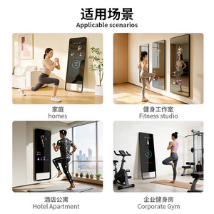 Espejo inteligente de fitness Bozz Oem con pantalla LED de 1920x1080, táctil capacitiva, independiente o de pared, moderno, de vidrio, con guía de ejercicios de yoga. - Product Image 4