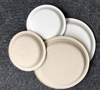 Assiette jetable imprimée personnalisée 6 pouces assiette en papier jetable biodégradable assiette ronde de Bagasse