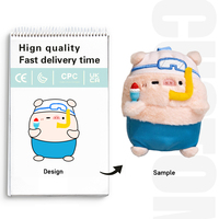 Porte-clés en peluche personnalisé, animal en peluche OEM, jouet en peluche souple en forme de champignon