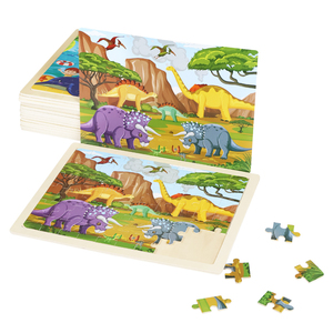 Rompecabezas de dinosaurio de madera 60 piezas rompecabezas juguetes madera <span class=keywords><strong>Dino</strong></span> rompecabezas para niños Juego de cerebro educativo temprano - Product Image 5