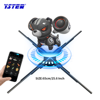 Noval 3d Effet Led Hologramme Ventilateur Haute Résolution 65cm APP Contrôle Épissage Wifi Affichage Holographique Led Holograma