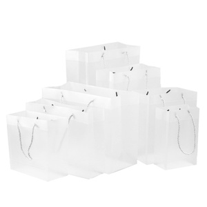 Custom Clear PVC/PP <b>Transparent</b> Rectangle Side Gusset Shopping Tote <b>Bag</b> Moisture Proof Feature - Product Image 6