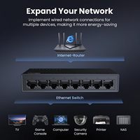 UGREEN Switch Ethernet Gigabit de 8 Puertos, Plug & Play, Hub de Red para Montaje en Pared o Escritorio, 1000mbps