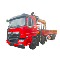 Grue télescopique industrielle de 16 tonnes montée sur camion Dongfeng 8x4, grue mobile robuste pour camions lourds