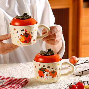 Taza de Cerámica con Tapa de Dibujos Animados Zuo Mu, Resistente al Calor, Regalo para Niñas, Invierno 2025, Pintada a Mano, Primera Calidad - Product Image 3