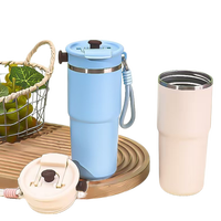 Bouteille isotherme en acier inoxydable de 650 ml pour le quotidien, grande gourde de sport avec infuseur à fruits, tasse de bureau, café, thé, cadeaux d'affaires