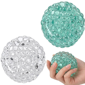 Balle sonore artisanale en gelée croquante avec perles colorées, jouet sensoriel anti-stress pour exercices manuels, cadeaux et souvenirs de fête - Product Image 1