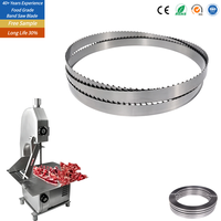 Lame de scie à ruban sur mesure pour machine de découpe de viande et d'os congelés, personnalisable OEM, pour machines de transformation alimentaire