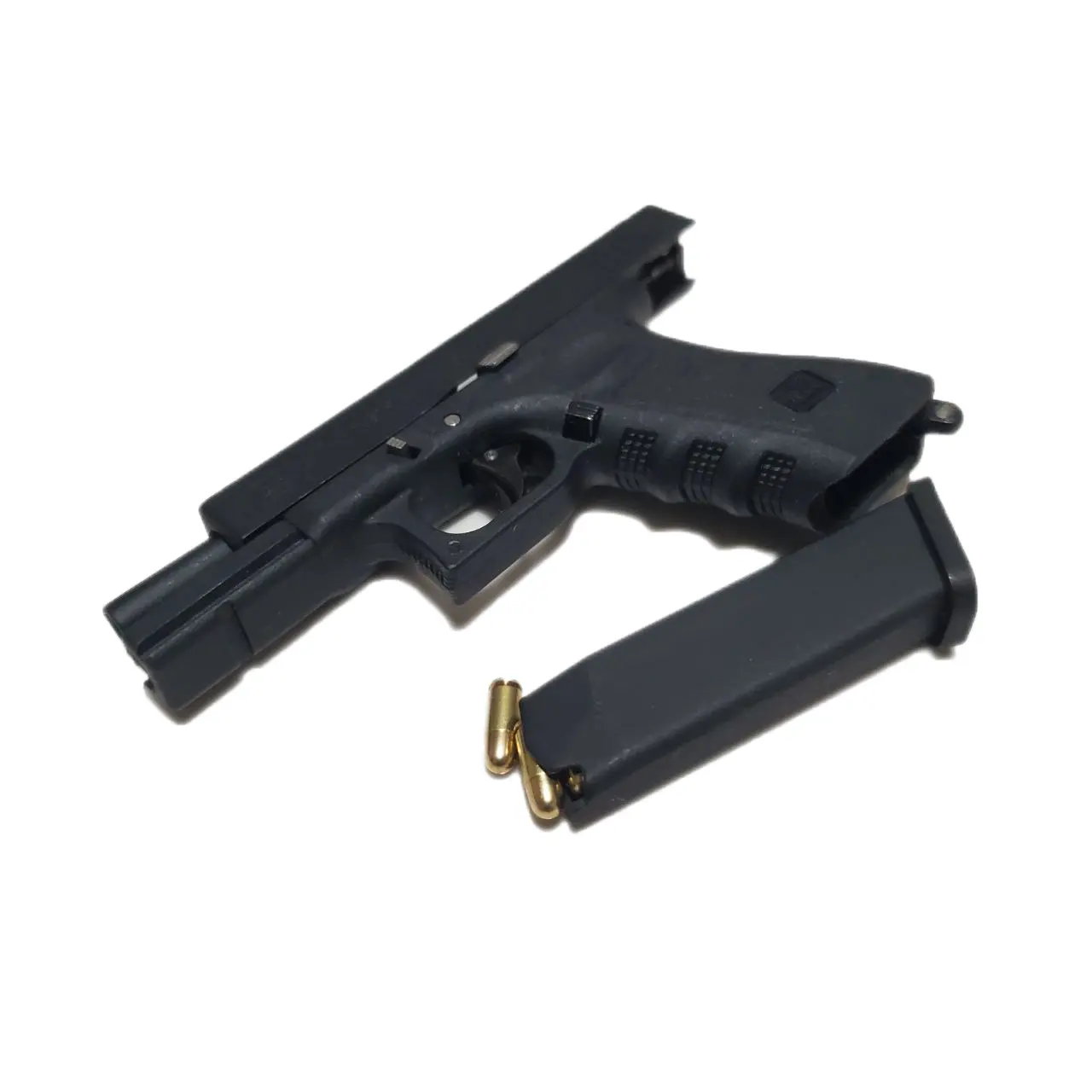 Fuya 1:3 Glock G17 Legering Sleutelhanger Uitwerping Cadeau Hanger Pistool Model Sleutelhangers