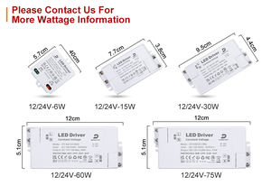 CE TUV ETL 6W 12W 24W 36W 50W 60W AC 100-240V вход IP20 светодиодный драйвер импульсный источник питания для мини-светодиодных ламп - Product Image 3
