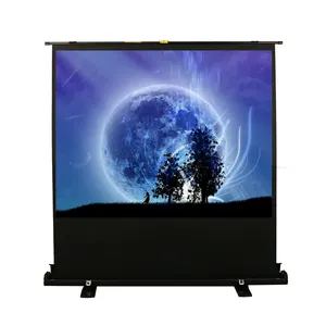White 100 80 inch 4:3 16:9 with Stand Pop Roll Up Retractable Floor Standing Rising Portable Projection Projector Screen
