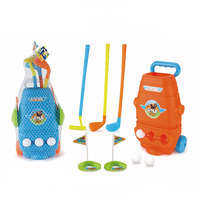 Ensemble de jouets de golf portables en plastique pour enfants, idéal pour l'entraînement sportif en extérieur, les clubs et les jeux de famille