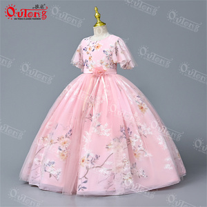 Yoliyolei – robe d'été pour filles de 2 à 5 ans, douce au toucher, imprimé Floral, à volants, avec gros nœud, tenue d'anniversaire, avec <span class=keywords><strong>bandeau</strong></span>, 2023 - Product Image 4