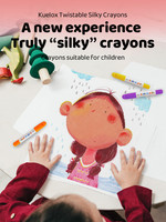 Juego de Pasteles al Óleo Suaves No Tóxicos Kuelox para Niños, 16/24/36 Colores Brillantes, Textura Suave de Parafina, Dibujo Creativo y Coloreado