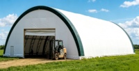 Carpa de Almacenamiento Comercial de Doble Estructura, Carpa Tipo Domo para Almacén, Estructura de Tela, Salón Arqueado Redondo