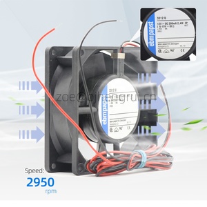 מאוורר צירי לקירור ארון, ebmpapst 3312U 3312, 92*92*32 מ\\\"מ, 12V, 9 ס\\\"מ, 2.8W, 0.235A, 3000 סל\\\"ד, 78 מ\\\"ק/שעה, מסב כדורי, IP68 עמיד למים - Product Image 3